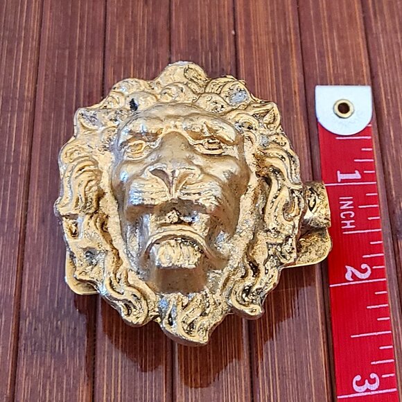 Vintage Gold Tone Lion Head Hunt Clip No. 2, Hunt Mfg Statesville N. C. - Picture 2 of 7